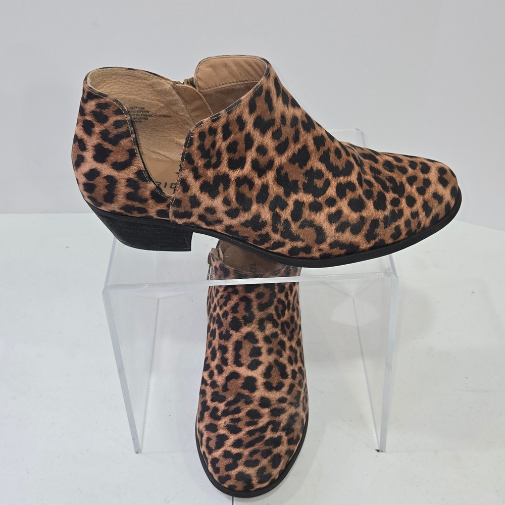 Torrid Leopard Print Ankle Booties Brown Animal Side Cutout Boots 10.5WW